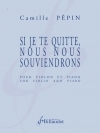 別れても、記憶は私たちの中に  (カミーユ・ペパン)（ヴァイオリン+ピアノ）【Si je te quitte, nous nous souviendrons】