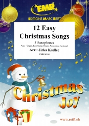 12のやさしいクリスマス・ソング集（サックス五重奏）【12 Easy Christmas Songs】