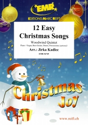 12のやさしいクリスマス・ソング集（木管五重奏）【12 Easy Christmas Songs】
