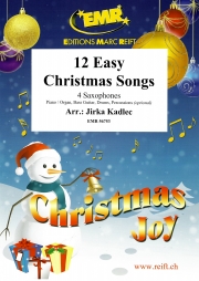 12のやさしいクリスマス・ソング集（サックス四重奏）【12 Easy Christmas Songs】