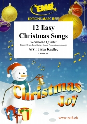 12のやさしいクリスマス・ソング集（木管四重奏）【12 Easy Christmas Songs】