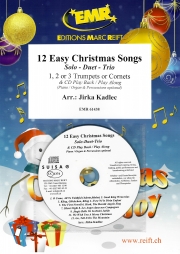 12のやさしいクリスマス・ソング集（トランペット一～三重奏）【12 Easy Christmas Songs】