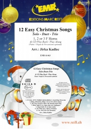 12のやさしいクリスマス・ソング集（ホルン一～三重奏）【12 Easy Christmas Songs】