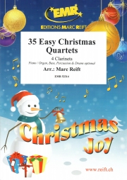 35のやさしいクリスマス四重奏曲集（クラリネット四重奏）【35 Easy Christmas Quartets】