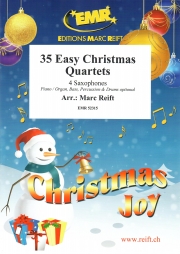 35のやさしいクリスマス四重奏曲集（サックス四重奏）【35 Easy Christmas Quartets】
