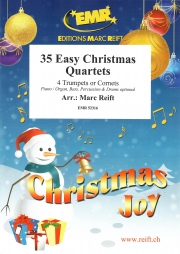 35のやさしいクリスマス四重奏曲集（トランペット四重奏）【35 Easy Christmas Quartets】