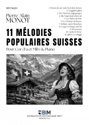 スイス民謡11曲集（ホルン+ピアノ）【11 Mélodies Populaires Suisses】