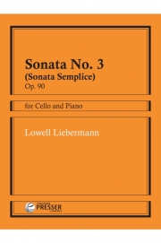 ソナタ・No.3（ローウェル・リーバーマン）（チェロ+ピアノ）【Sonata No. 3】
