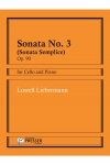 ソナタ・No.3（ローウェル・リーバーマン）（チェロ+ピアノ）【Sonata No. 3】