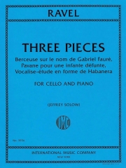 3つの小品（モーリス・ラヴェル）（チェロ+ピアノ）【Three Pieces】
