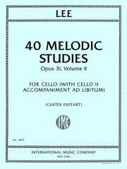 40のメロディック練習曲・Op.31・Vol.2（ゼバスティアン・リー）（チェロ二重奏）【40 Melodic Studies, Opus 31, Volume II】