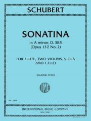 ソナチネ・No.2・イ短調・D.385（フランツ・シューベルト）  (フルート+弦楽四重奏)【Sonatina in A minor, D. 385】