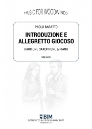 序奏とアレグレット・ジョコーソ（パオロ・バラット）（バリトンサックス+ピアノ）【Introduzione e Allegretto Giocoso】