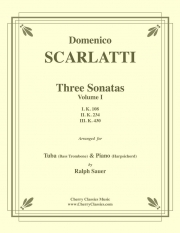 3つのソナタ（ドメニコ・スカルラッティ） （テューバ+ピアノ）【Three Sonatas】