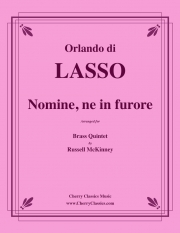 Domine, ne in Furore  (オルランド・ディ・ラッソ)（金管五重奏）