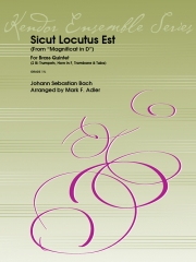 Sicut Locutus Est（バッハ）（金管五重奏）
