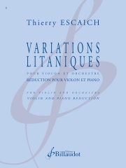 リタニー風変奏曲（ティエリー・エスケシュ）（ヴァイオリン+ピアノ）【Variations litaniques】