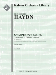 交響曲第26番・ニ短調「ラメンタツィオーネ」  (フランツ・ヨーゼフ・ハイドン)【Symphony No. 26 in D minor 'Lamentatione'】