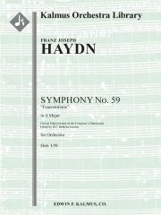 交響曲第59番・イ長調「火事」  (フランツ・ヨーゼフ・ハイドン)【Symphony No. 59 in A 'Feuersinfonie'】